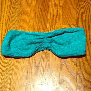Teal bandeau bra